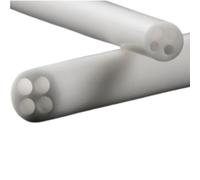 Lot de 2 tubes en céramique d'alumine haute pureté, 4 trous de diamètre intérieur: 2 à 1,5mm, tubes ronds usinables en céramique for applications électriques(150MM*8MM*2MM)