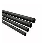 Lot de 2 tubes en fibre de carbone 3K - Longueur : 500 mm - Diamètre extérieur : 20 mm - Diamètre intérieur : 18 mm - Tissage uni brillant - Pour cadre de drone