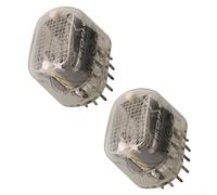 Lot de 2 tubes Nixie IN-12 pour kit d'horloge, tubes d'affichage néon rétro, lampe fluorescente à cathode froide, indicateur néon haute tension, pièces d'horloge steampunk, composants électroniques