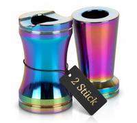 Lot de 2 tueurs de braises, en métal de qualité supérieure, de couleur arc-en-ciel/bicolore (Icy). Aspect élégant de qualité supérieure.