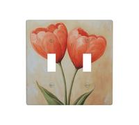 Lot de 2 tulipes en forme de cœur - Plaque murale - Taille standard - 11,4 x 11,4 cm