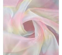 Lot de 2 tulles arc-en-ciel - Tissu organza à coudre - Vendu au mètre - Tissu décoratif pour rideau, mariage, fête à la main - Arc en poudre