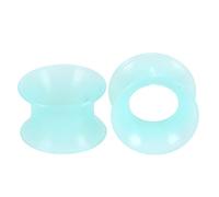 Lot de 2 tunnels d'oreille en silicone, piercings, écarteurs vissés, bouchons d'oreille