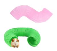 Lot de 2 Tunnels Extensibles pour Animaux de Compagnie, Tunnel rétractable | tunnel de jeu pour petits animaux, lapins, cochons d'Inde, visons, marmottes, hérissons, chinchillas