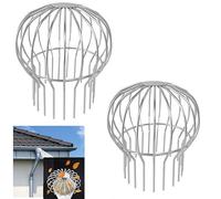 Lot de 2 tuyaux de drainage de toit, dispositif de protection anti-blocage des feuilles d'arbre, canal d'eau de pluie, dispositif de protection anti-blocage du drainage, modèle 50 mm