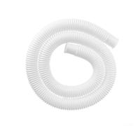 Lot de 2 tuyaux de rechange pour pompe de piscine avec colliers de serrage en acier inoxydable, tuyau d'aspiration en spirale PE de 3,2 cm ID pour filtre de piscine hors sol, écumoire (32 mm, blanc, 1