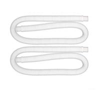 Lot de 2 tuyaux de rechange pour pompe de piscine pour piscine hors sol 1 pour 25" de diamètre pour 114" accessoire compatible avec cartouche Krystal et saumure (blanc)