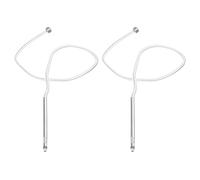 Lot de 2 tuyaux de robinet Tuyau d'arrivée d'eau chaude et froide Chauffages en acier inoxydable Raccordement de douche Robinet d'arrivée d'eau chaude et froide