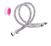 Lot de 2 Tuyaux de Robinetterie G3/8 x M10 Rallonge de Raccord de Tuyau de Raccordement 80 cm Flexible de Raccordement de Robinetterie/Salle de Bain/Cuisine/Cumulus - Tuyau de Raccordement Flexible