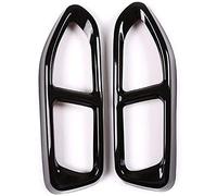 Lot de 2 tuyaux d'échappement en acier inoxydable 304 pour série 7 G11 G12 730 740 750li 2016-2019 M Sport Version Auto Accessoires (Noir brillant)