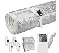 Lot de 2 tuyaux d'évacuation d'isolation pour climatiseur, 150 x 50 cm, housse isolante pour climatiseur mobile, pour tuyau d'évacuation d'environ 12,7 à 15,2 cm, avec bande de fixation