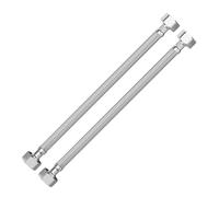 Lot de 2 tuyaux flexibles blindés flexibles de raccordement en acier inox-1/2" Femelle x 1/2" Femelle Flexible sanitaire Pour robinet, robinet d'angle, lavabo, salle de bain, toilettes WC - 30CM