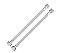 Lot de 2 tuyaux flexibles blindés flexibles de raccordement en acier inox- 3/8" Femelle x 3/8" Mâle Flexible sanitaire Pour robinet, robinet d'angle, lavabo, salle de bain, toilettes WC - 30CM