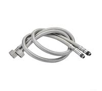 Lot de 2 tuyaux flexibles en acier inoxydable robuste pour robinet mitigeur d'évier - Anti-éclatement pour tube d'eau tressé avec extrémités à écrou lâche - 1,27 cm pour connexion BSP - Longueur 80 cm