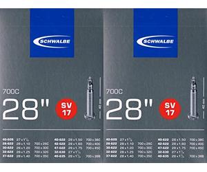 Lot de 2 tuyaux Schwalbe SV 17 28 622 Valve : Français Sclaverand SV17 28"