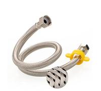 Lot de 2 tuyaux tressés en acier inoxydable 304 for robinet d'eau chaude et froide, 1/2 pouce, flexible de raccordement for chauffage Pour Cuisine(50cm)