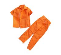 Lot de 2 uniformes de prison 1/6 à manches courtes et pantalon pour figurines de 30,5 cm