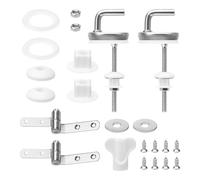 Lot de 2 Universel Fixation Abattant WC Toilettes à Charnière Fixations Attaches Charnière Abattant WC Toilette Charniere Abattant en Acier Inoxydable pour réparer et fixer les sièges de WC