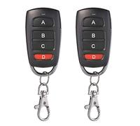 Lot de 2 Universel Porte De Garage Clonage Clé Fob Télécommande 433 MHz 4 bouton Cloner pour Porte de Garage Porte Électrique etc