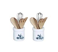 Lot de 2 ustensiles de cuisine miniatures 1/12 pour maison de poupée
