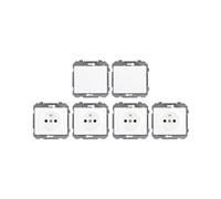 Lot De 2 Va Et Vient Blanc Et 4 Prises 2p+t Blanc Siemens