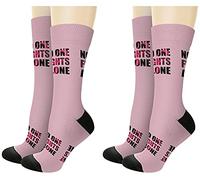 Lot De 2 Vaincre Le Cancer, Personne Ne Se Bat Seul Femme Homme Chaussette De Travail Comfort Chaussettes De Sport Chaudes Socquette D'Équipage Pour Extérieur Sport Randonnée