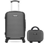 lot de 2 - valise cabine et vanity brazilia - gris fonce gris fonce G