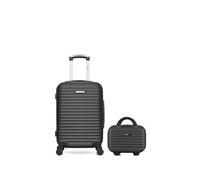 lot de 2 - valise cabine et vanity brazilia - noir