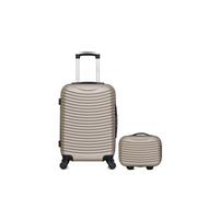lot de 2 - valise cabine et vanity etna - beige