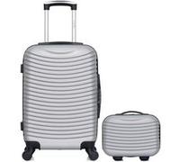 lot de 2 - valise cabine et vanity etna - gris gris G