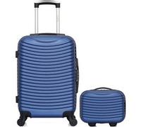 Valise cabine et vanity ETNA - bleu - HERO 55x35x21cm
