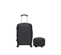 lot de 2 - valise cabine et vanity etna - noir
