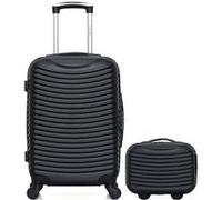 lot de 2 - valise cabine et vanity etna - noir noir G