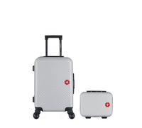 LOT DE 2 - Valise Cabine et Vanity SPIEZ - GRIS - SWISS KOPPER