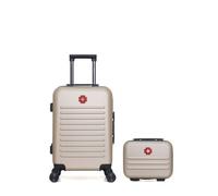 LOT DE 2 - Valise Cabine et Vanity WIL - beige - SWISS KOPPER