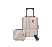 - lot de 2 - valise cabine xxs et vanity uster - beige