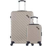 lot de 2 valise grand format et cabine xxs cité beige beige G