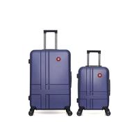 LOT DE 2 - Valise Grand Format et Valise Cabine USTER - BLEU - SWISS KOPPER