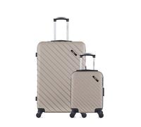 Lot de 2 Valise grand format et valise cabine XXS CITE - - beige - BLUESTAR
