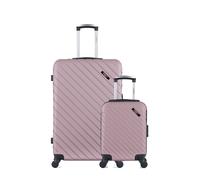 Lot de 2 Valise grand format et valise cabine XXS CITÉ rose