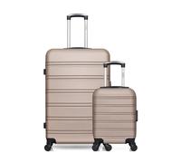 hero - lot de 2 - valise grand format et valise cabine xxs renoso - beige beige G