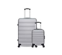 - lot de 2 - valise grand format et valise cabine xxs renoso - gris