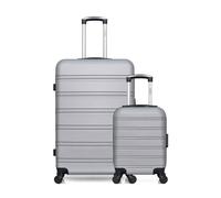 - lot de 2 - valise grand format et valise cabine xxs renoso - gris