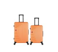 - lot de 2 - valise grand format et valise week-end ruti - terracotta