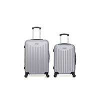 - lot de 2 - valise grand format et valise weekend brooklyn - gris