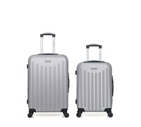 Lot de 2 - Valise grand format et valise weekend BROOKLYN - gris - AMERICAN TRAVEL