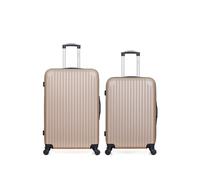 hero - lot de 2 - valise grand format et valise weekend carpates - beige beige G