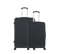 lot de 2 valise grand format et weekend cité noir noir G