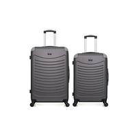 - lot de 2 - valise grand format et valise weekend congo - gris fonce