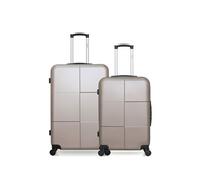 hero - lot de 2 - valise grand format et valise weekend coronado - beige beige G